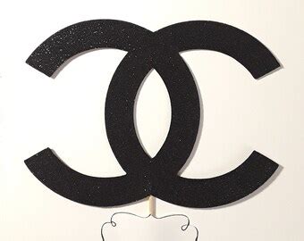 chanel logo cake topper